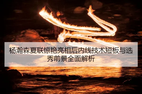 杨瀚森夏联惊艳亮相后内线技术短板与选秀前景全面解析